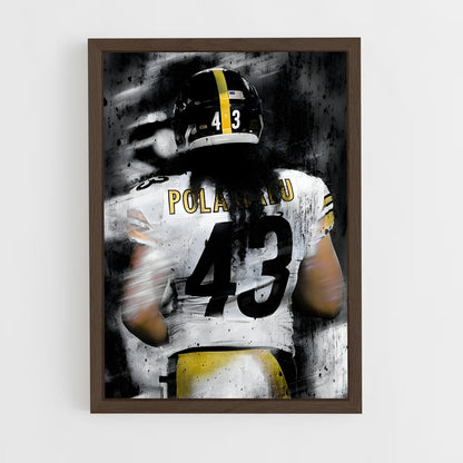 ap-troy polamalu-4 cadre Bois foncé
