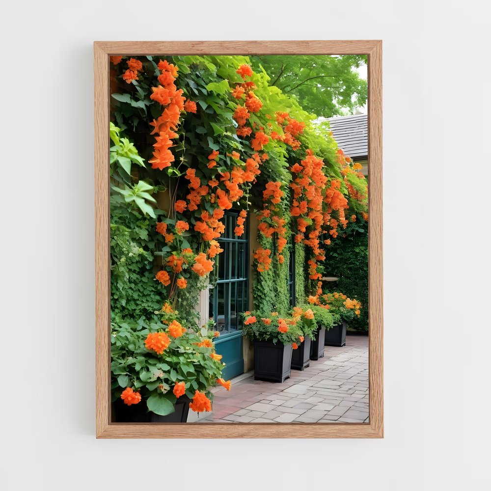 ap-trumpet vine-2 cadre Bois clair
