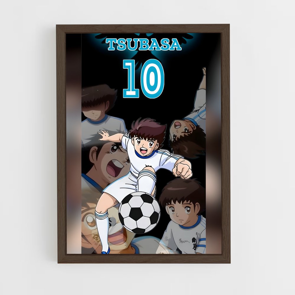 ap-tsubasa ozora-4 cadre Bois foncé