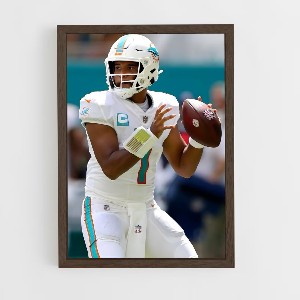 ap-tua tagovailoa-5 cadre Bois foncé