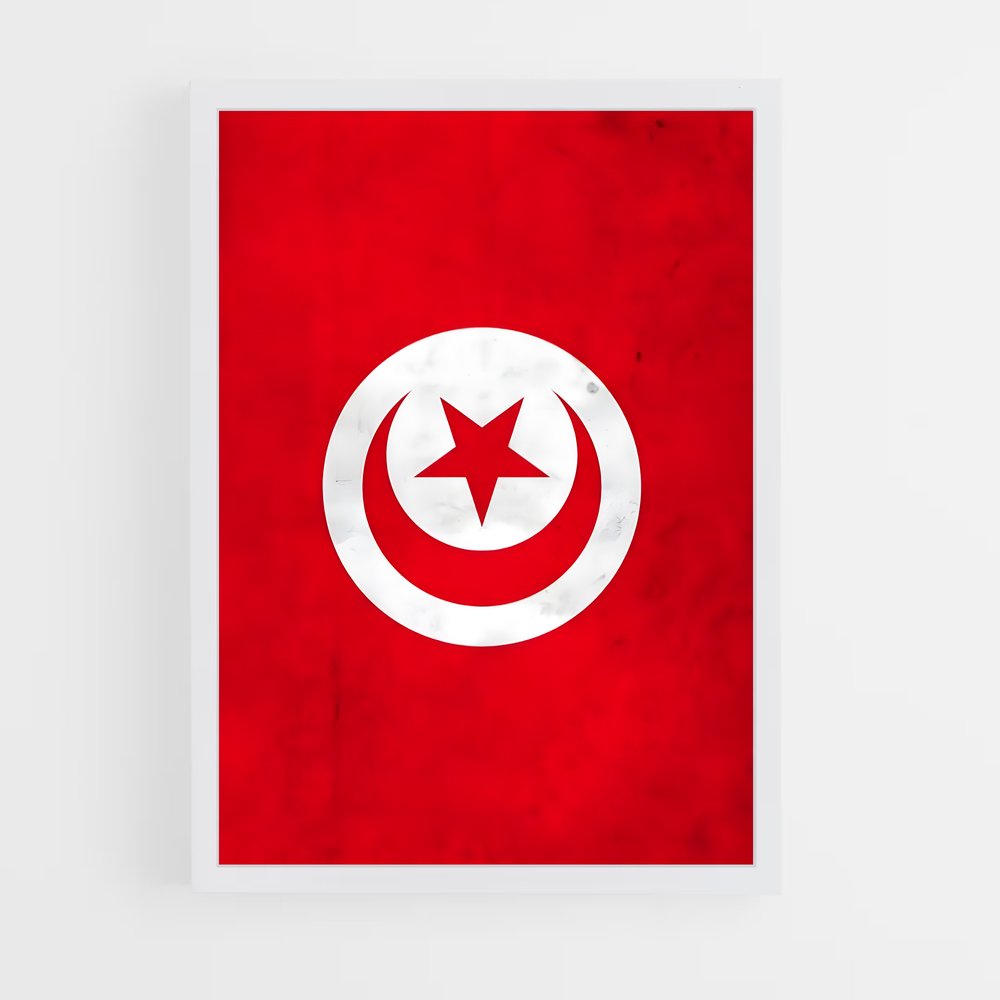 ap-tunisia flag-5 cadre Blanc