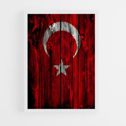 ap-turkey flag-4 cadre Blanc