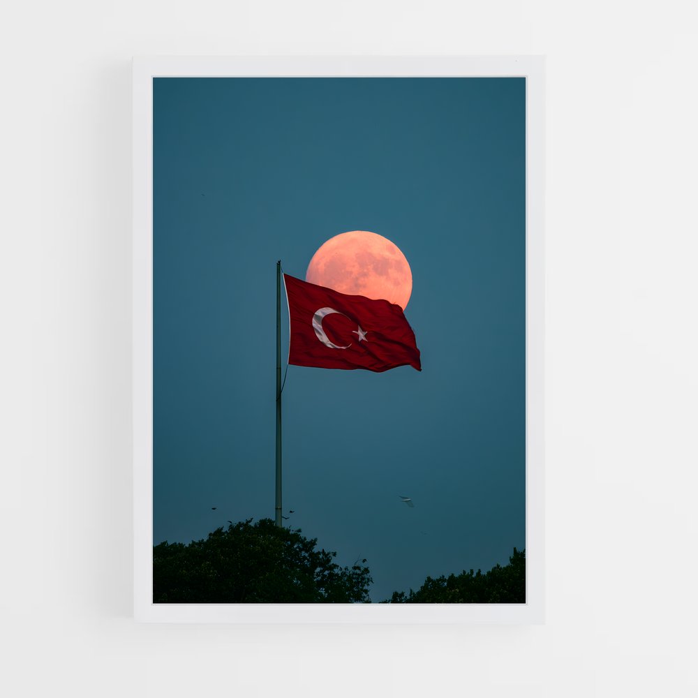 ap-turkey flag-6 cadre Blanc