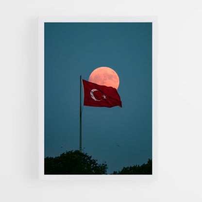 ap-turkey flag-6 cadre Blanc