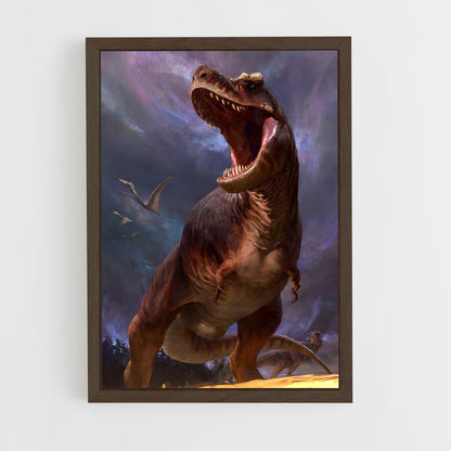 ap-tyrannosaurus rex-1 cadre Bois foncé