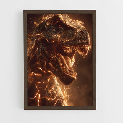 ap-tyrannosaurus rex-4 cadre Bois foncé