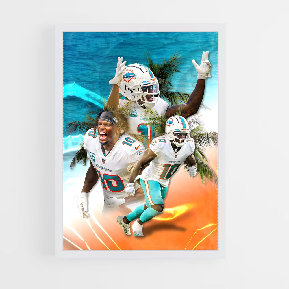 ap-tyreek hill-3 cadre Blanc