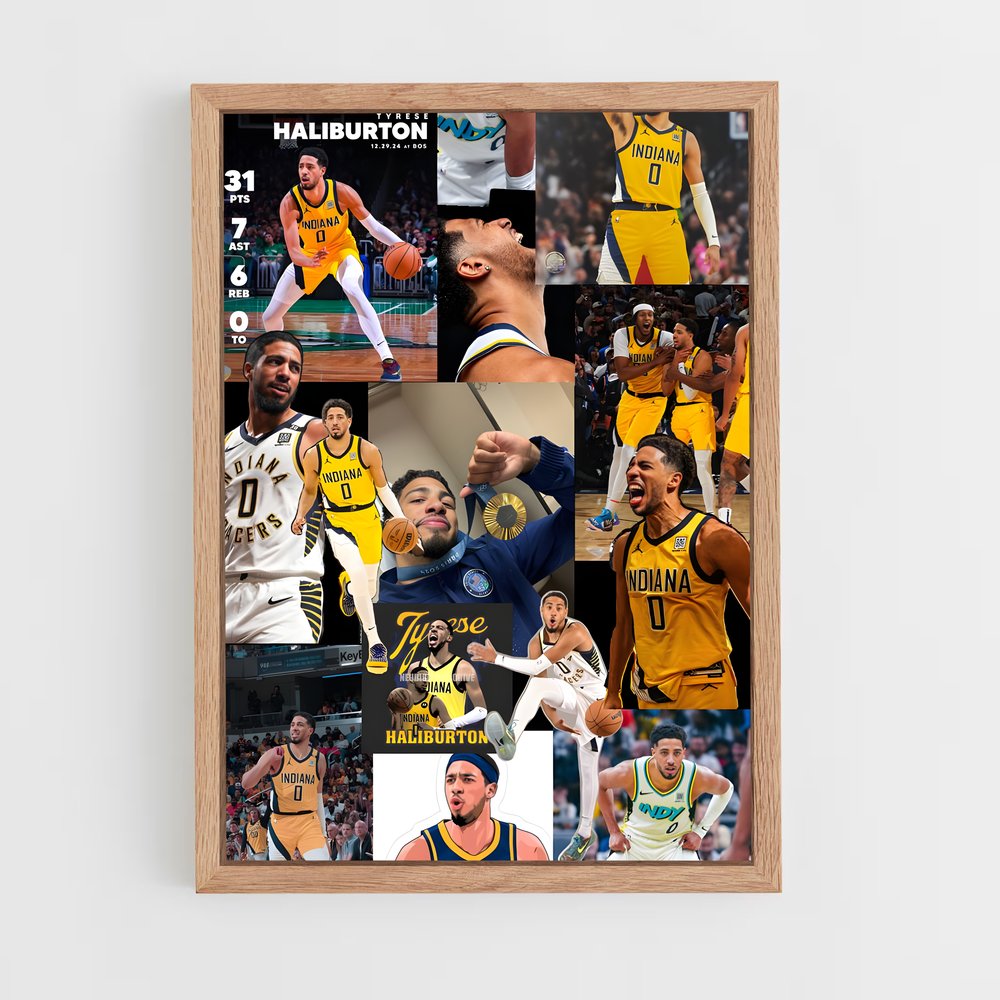 ap-tyrese haliburton-5 cadre Bois clair