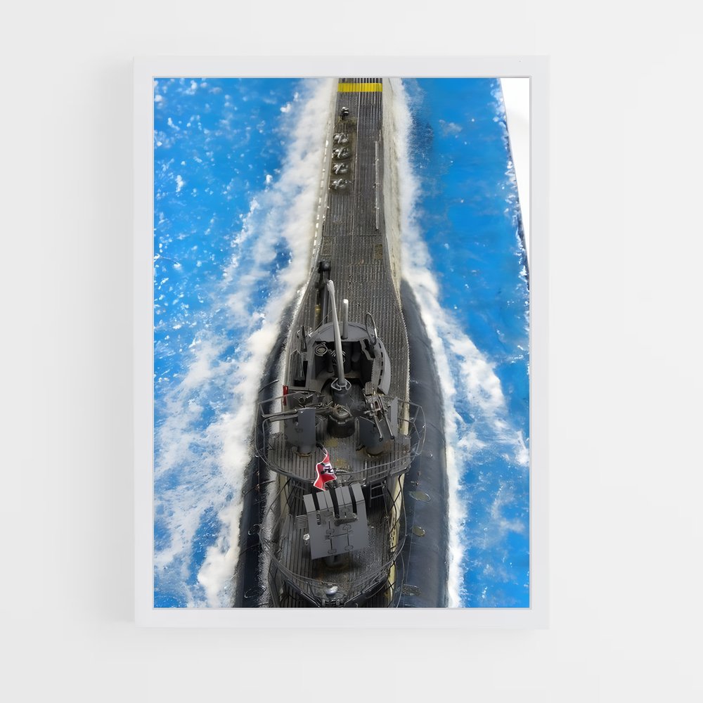 ap-u-boat type vii-1 cadre Blanc