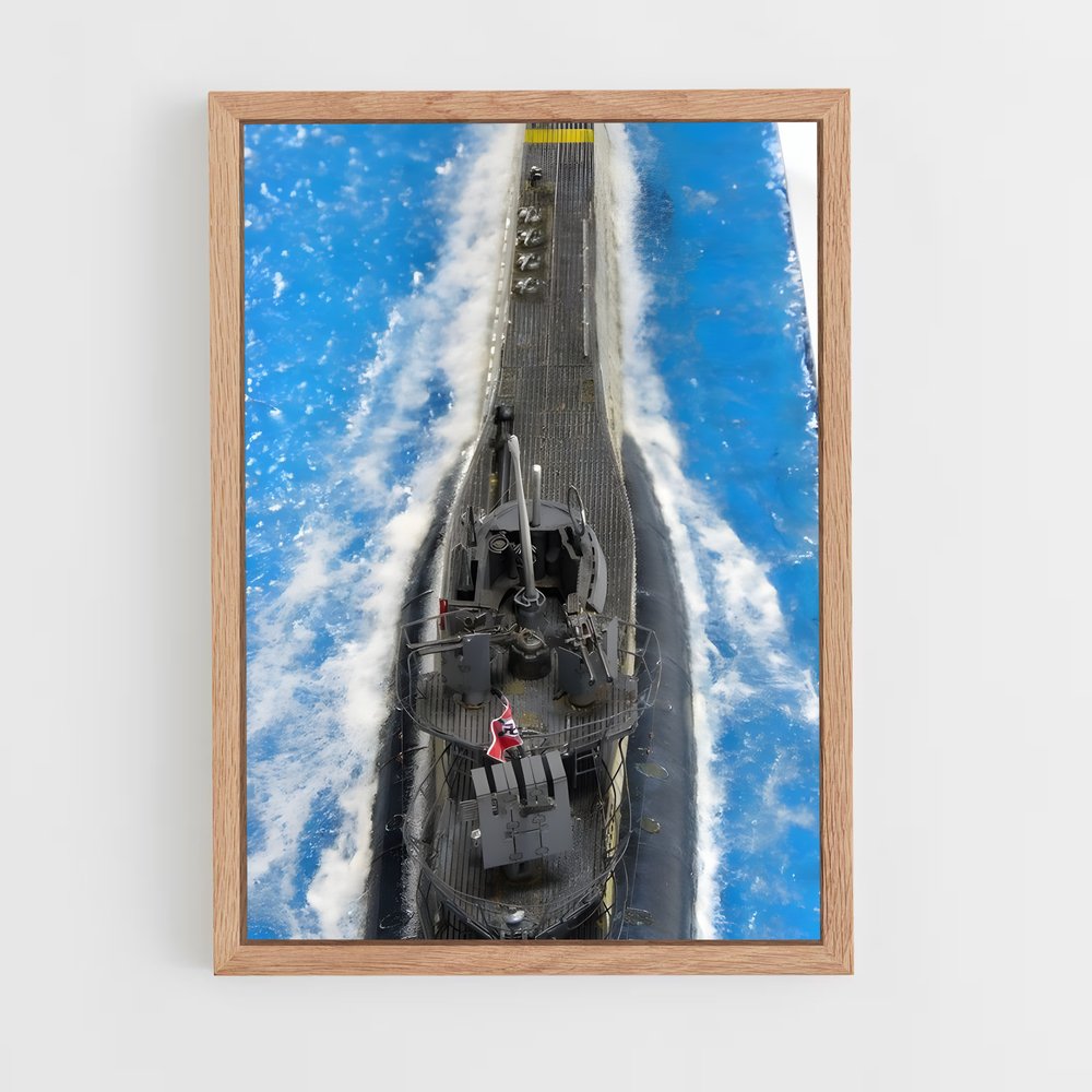ap-u-boat type vii-1 cadre Bois clair