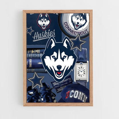 ap-uconn huskies-1 cadre Bois clair