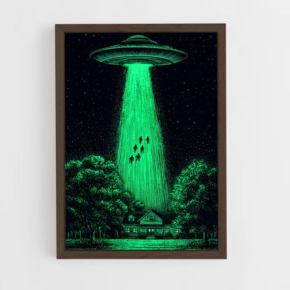 ap-ufo abduction-4 cadre Bois foncé
