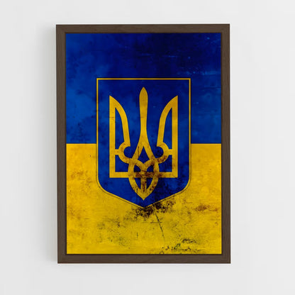 ap-ukraine flag-1 cadre Bois foncé