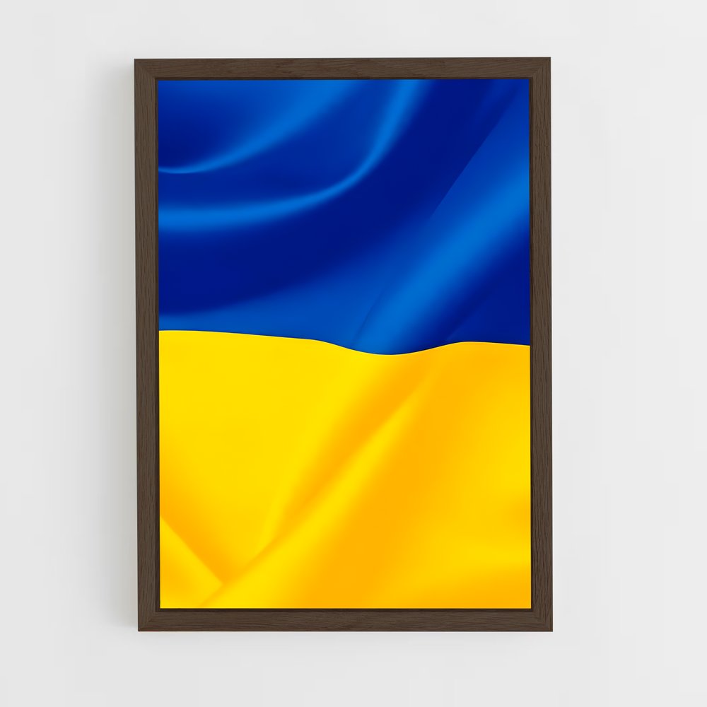 ap-ukraine flag-3 cadre Bois foncé