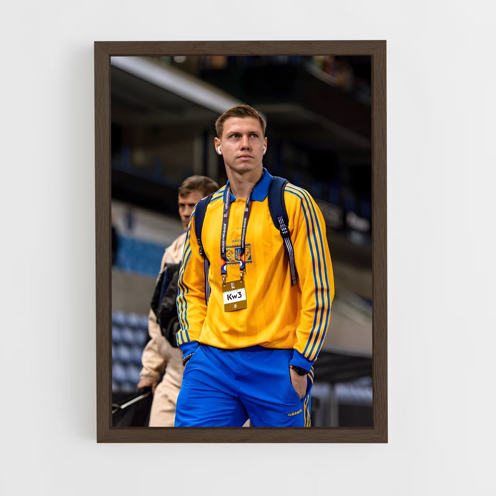 ap-ukraine national football team-3 cadre Bois foncé