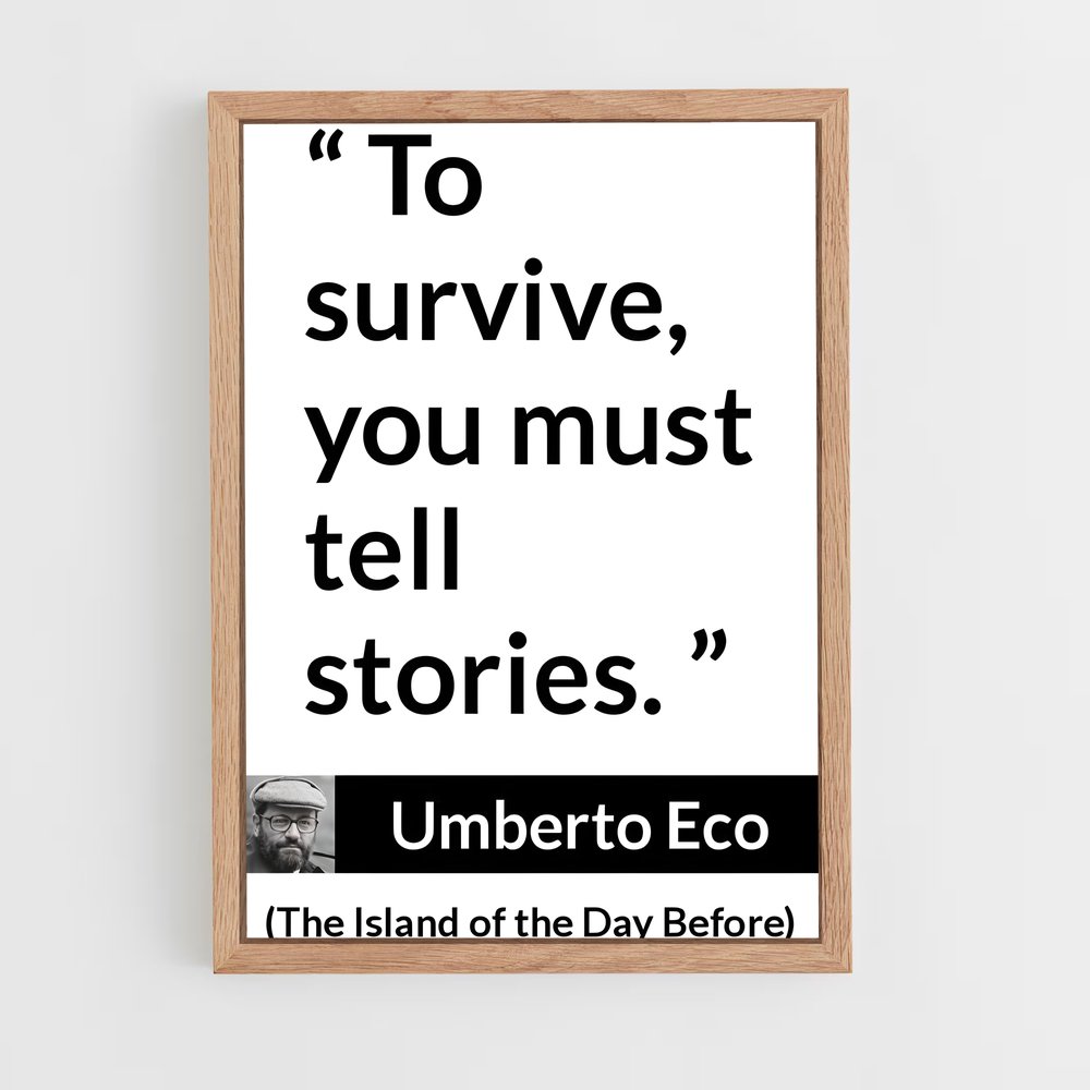 ap-umberto eco-8 cadre Bois clair