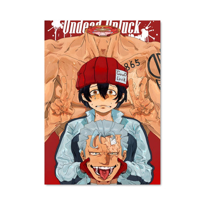 Poster Mère et Fils en Rouge