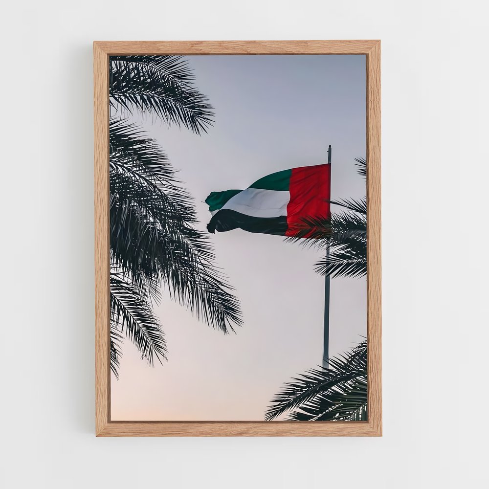 ap-united arab emirates flag-2 cadre Bois clair