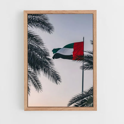 ap-united arab emirates flag-2 cadre Bois clair