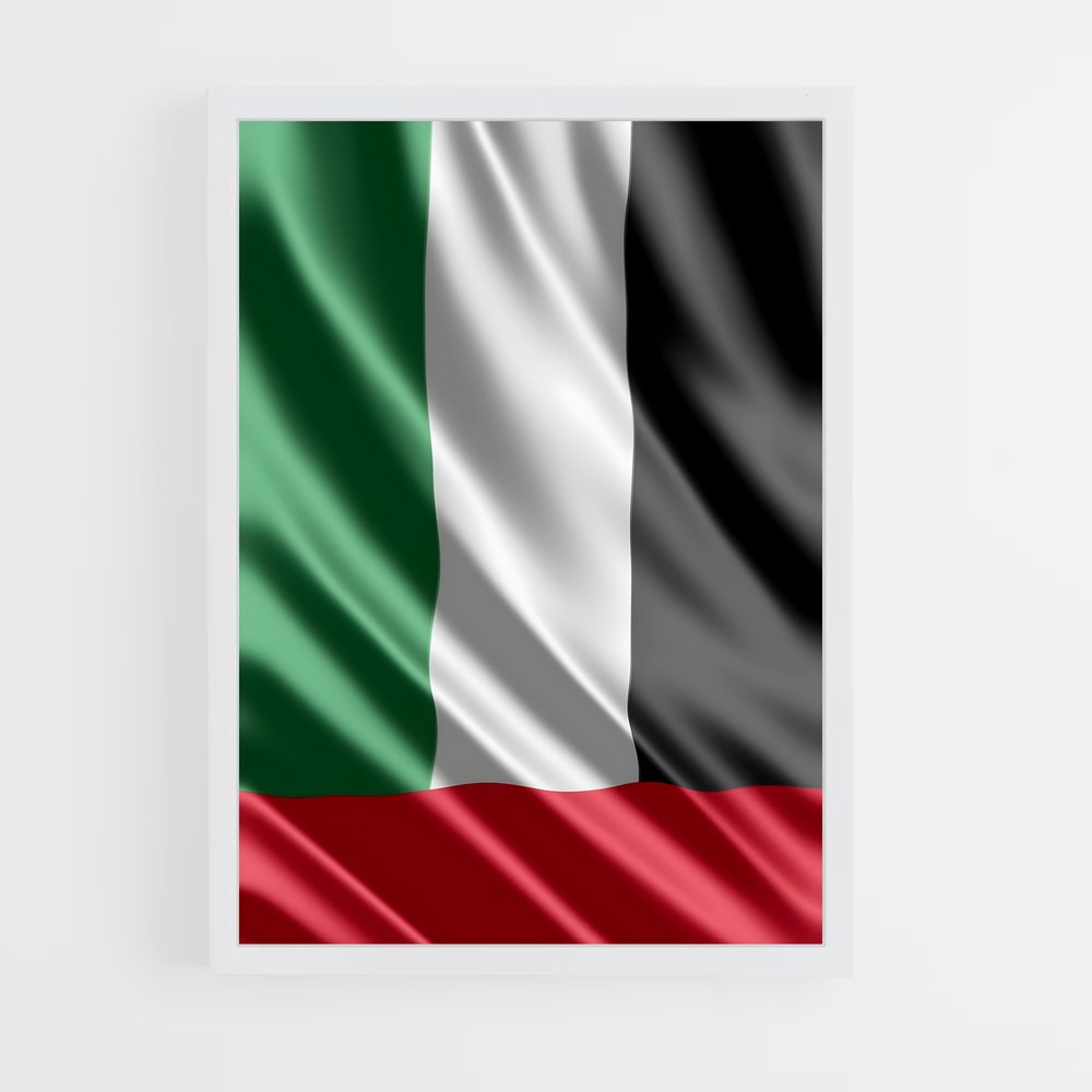 ap-united arab emirates flag-4 cadre Blanc