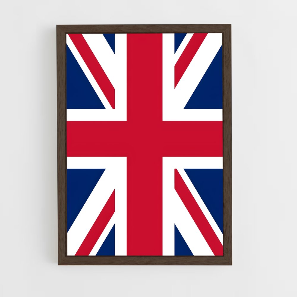 ap-united kingdom flag-2 cadre Bois foncé