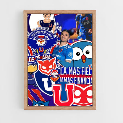 ap-universidad de chile football club-8 cadre Bois clair