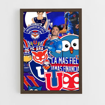 ap-universidad de chile football club-8 cadre Bois foncé