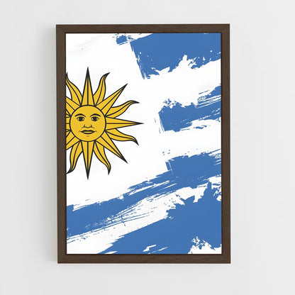 ap-uruguay flag-1 cadre Bois foncé