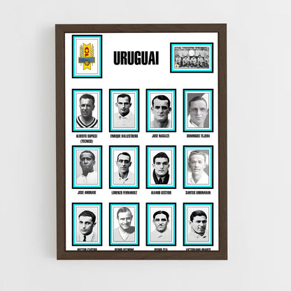 ap-uruguay national football team-3 cadre Bois foncé