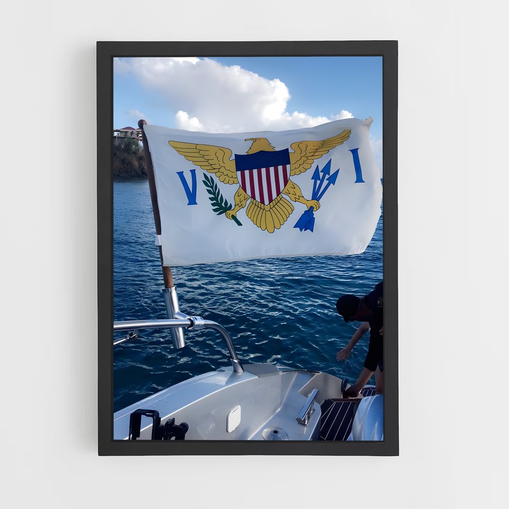 ap-us virgin islands flag-1 cadre Noir