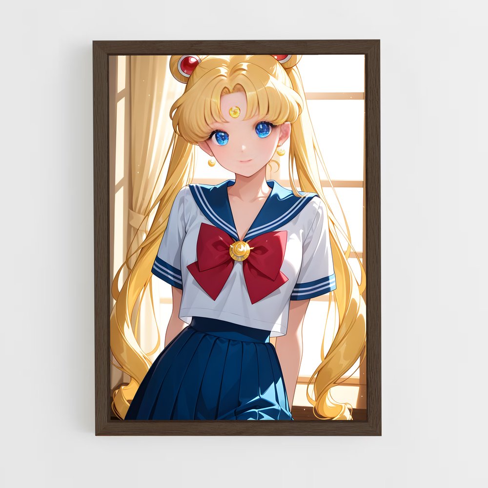 ap-usagi tsukino-3 cadre Bois foncé