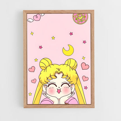 ap-usagi tsukino-4 cadre Bois clair