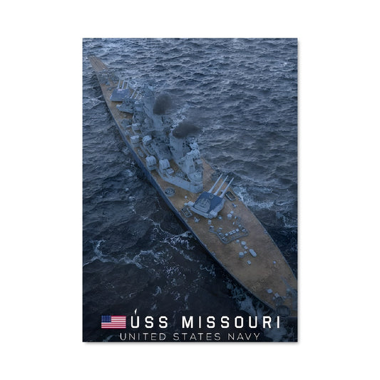 Poster USS Missouri en Action
