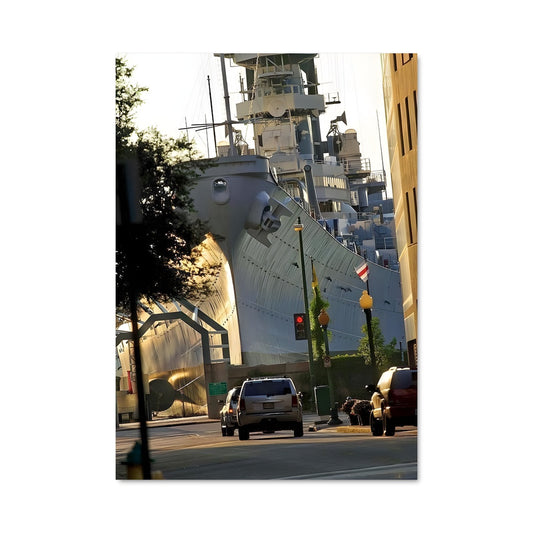 Poster L'USS Wisconsin au Cœur de la Ville