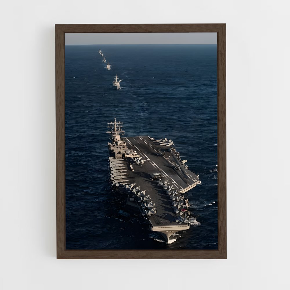 ap-uss ronald reagan-3 cadre Bois foncé