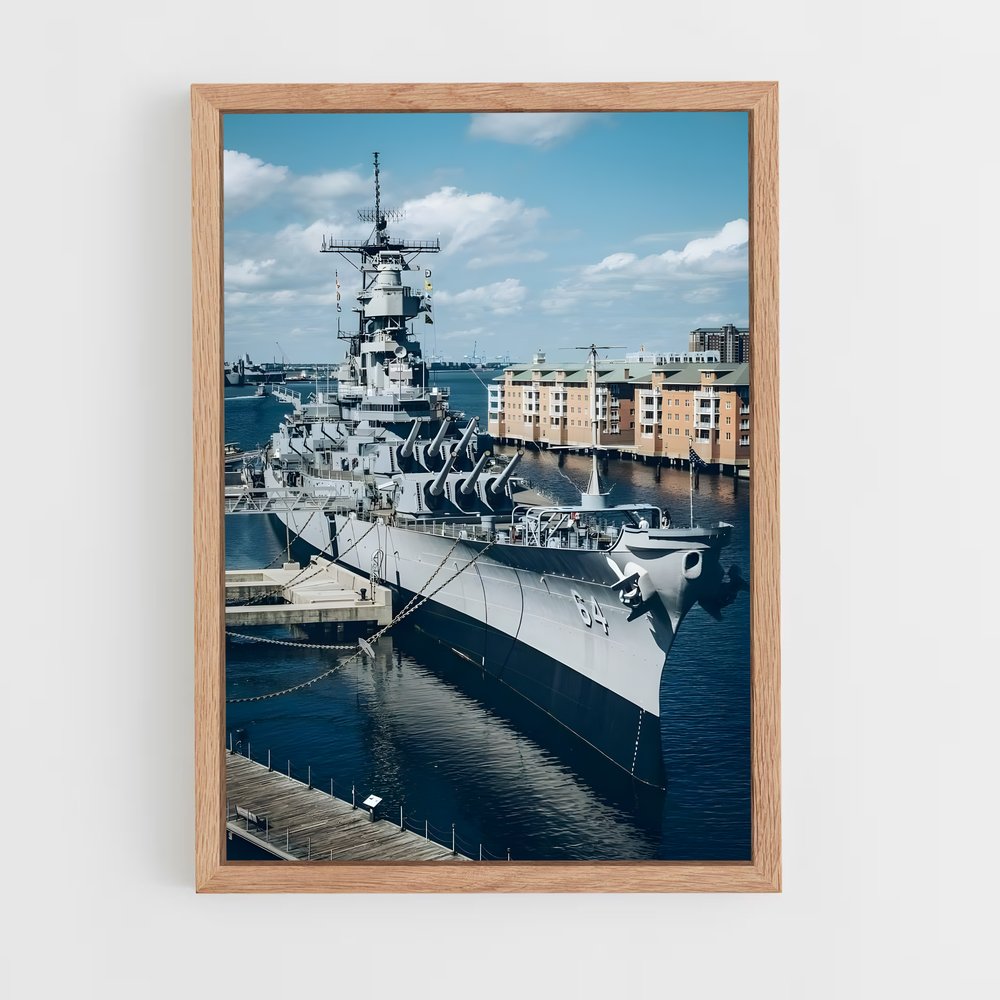 ap-uss wisconsin-4 cadre Bois clair