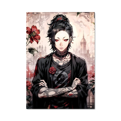 Poster Rose et Tatouage