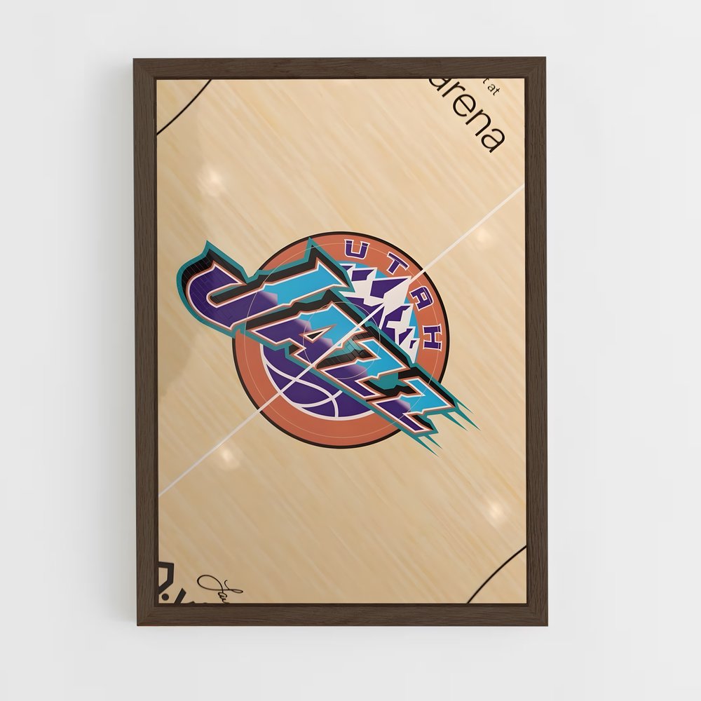 ap-utah jazz-4 cadre Bois foncé