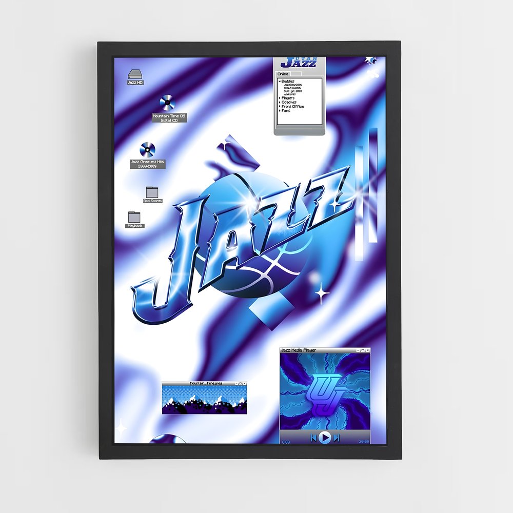 ap-utah jazz-6 cadre Noir