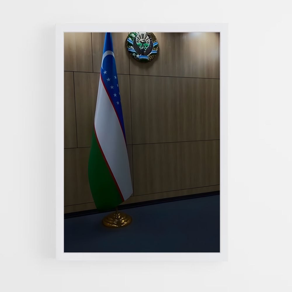 ap-uzbekistan flag-1 cadre Blanc
