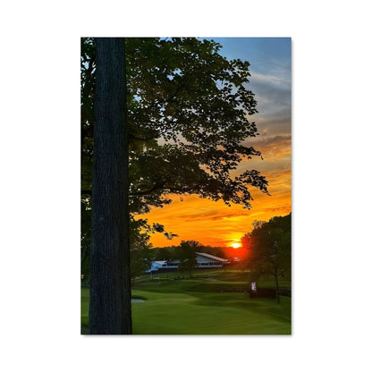 Poster Coucher de Soleil au 14ème Trou