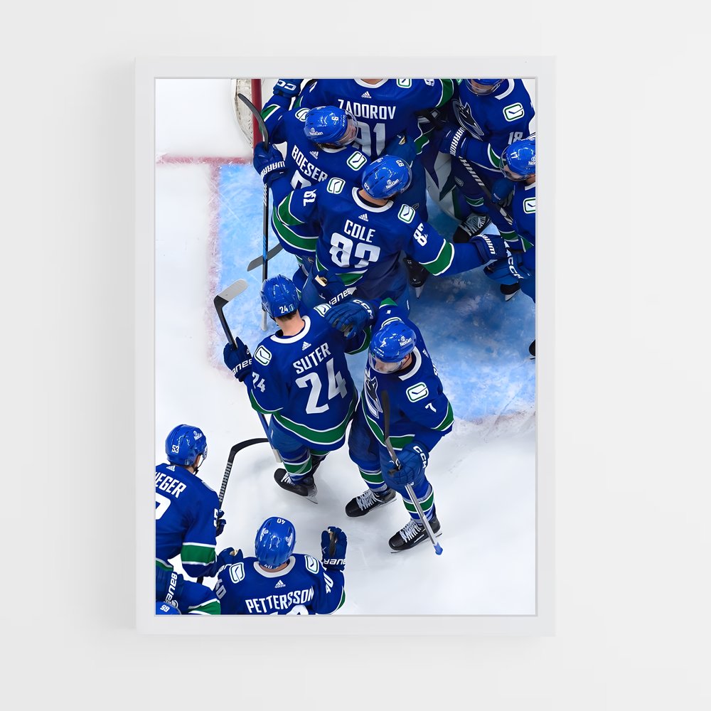 ap-vancouver canucks-5 cadre Blanc