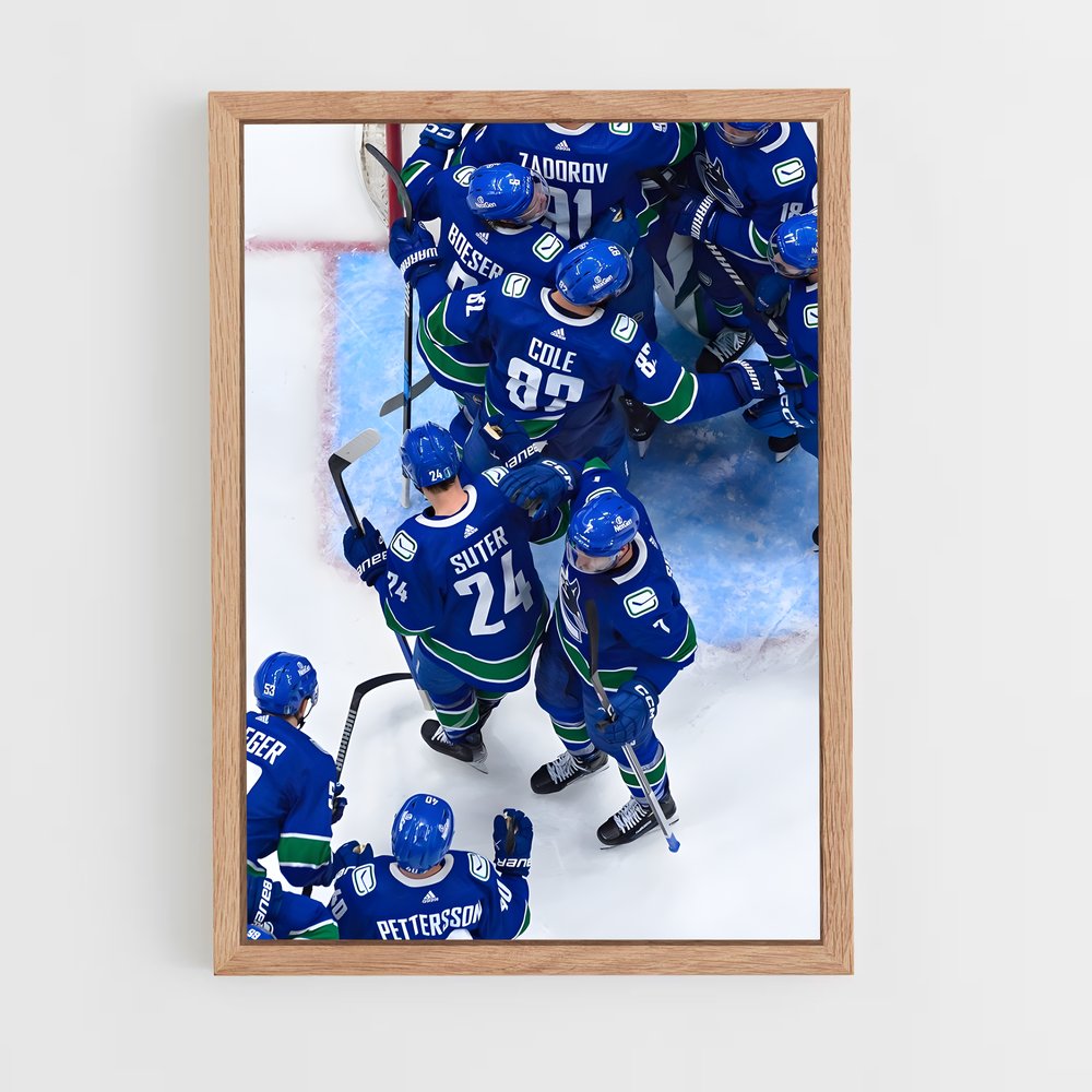ap-vancouver canucks-5 cadre Bois clair