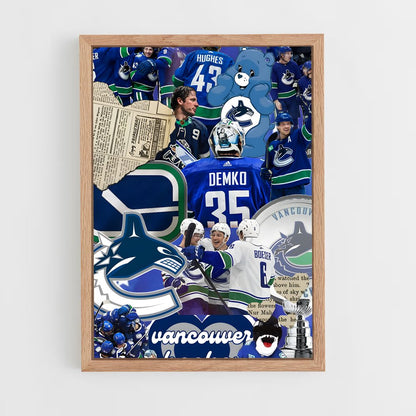 ap-vancouver canucks-7 cadre Bois clair