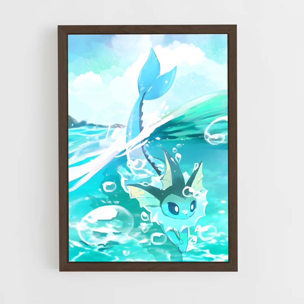 ap-vaporeon-4 cadre Bois foncé