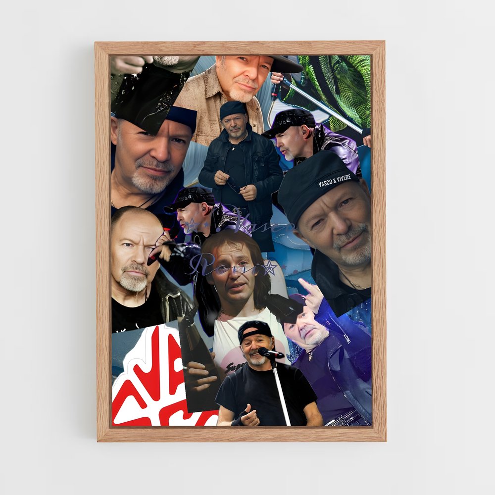 ap-vasco rossi-10 cadre Bois clair