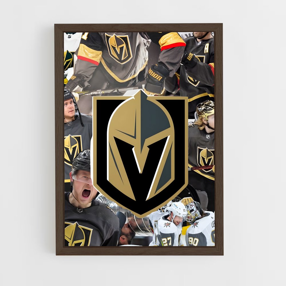 ap-vegas golden knights-1 cadre Bois foncé