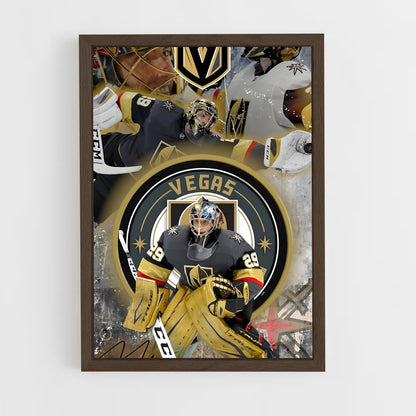 ap-vegas golden knights-3 cadre Bois foncé