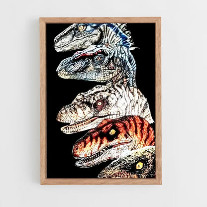 ap-velociraptors-5 cadre Bois clair