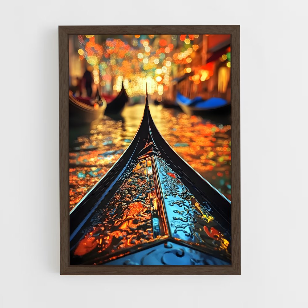 ap-venetian gondola-14 cadre Bois foncé